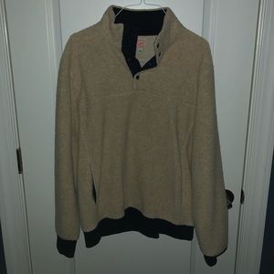 J Crew fleece sweatshirt.